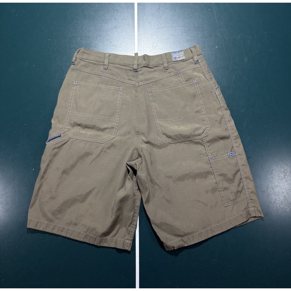 Vintage Quiksilver Baggy Carpenter Shorts Mens 32 Cargo Brown Surf Skate Y2K 90s
